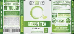 Label for Green Tea Extract