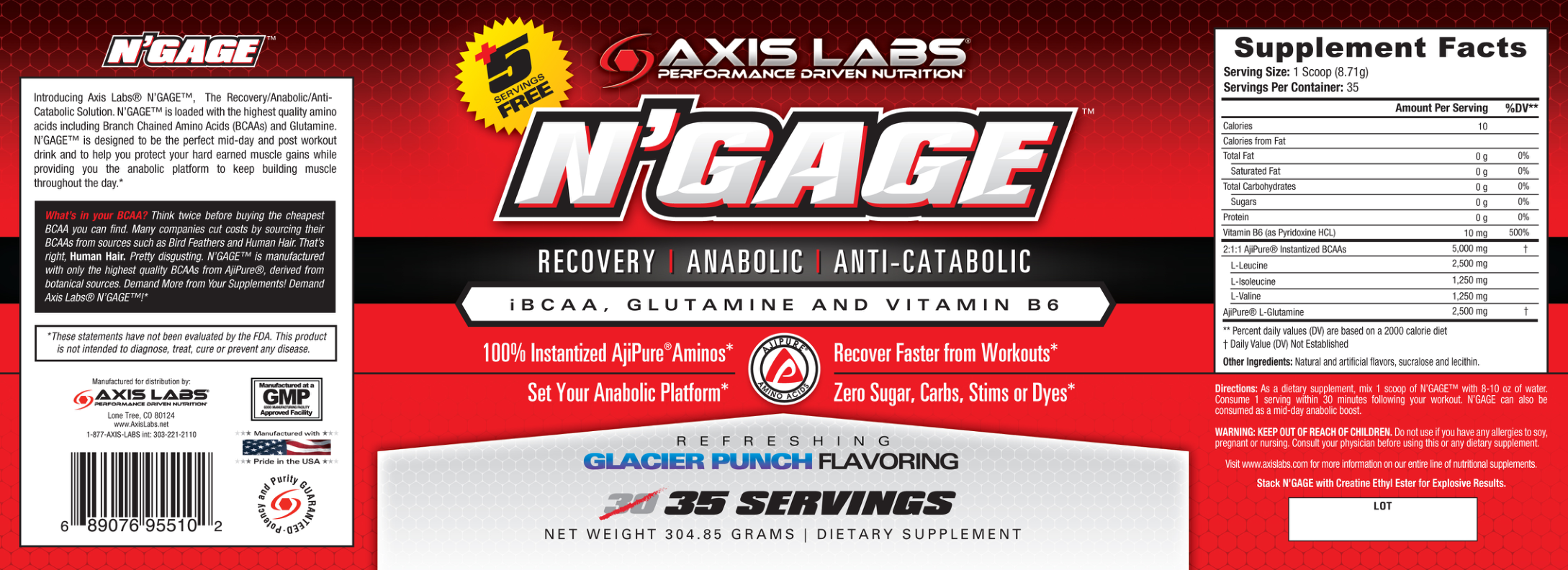 Label for N'Gage Glacier Punch