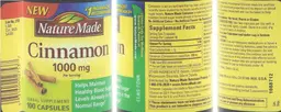 Label for Cinnamon 1000 mg