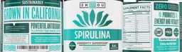 Label for Spirulina