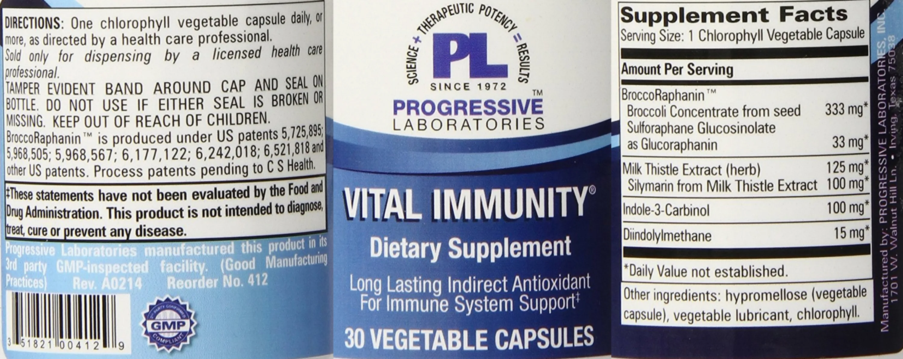Label for Vital Immunity