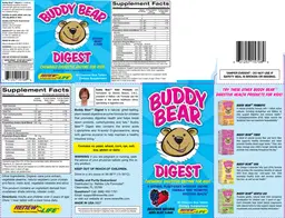 Label for Buddy Bear Digest Natural Berry Flavor
