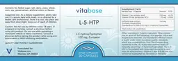 Label for L-5-HTP 100 mg