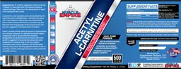 Label for Acetyl L-Carnitine 1000 mg Unflavored