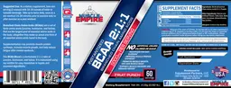 Label for Instantized BCAA 2:1:1 Branched Chain Amino Acids 5000 mg Fruit Punch