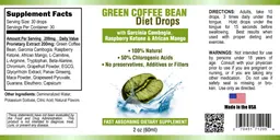 Label for Green Coffee Bean Diet Drops