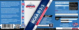 Label for Instantized BCAA 2:1:1 Branched Chain Amino Acids 5000 mg Unflavored