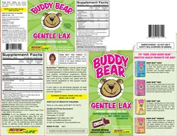 Label for Buddy Bear Gentle Lax Natural Chocolate Flavor
