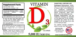 Label for Vitamin D3 5,000 IU