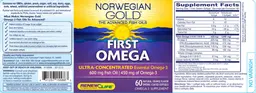 Label for First Omega Natural Orange Flavor