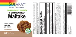 Label for Fermented Maitake 500 mg