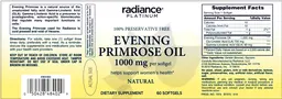 Label for Evening Primrose Oil 1000 mg