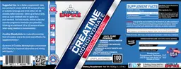 Label for Micronized Creatine Monohydrate 5000 mg Unflavored