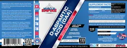 Label for D-Aspartic Acid (DAA) 3000 mg Unflavored