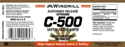 Label for Sustained Release Vitamin C-500 With Rose Hips