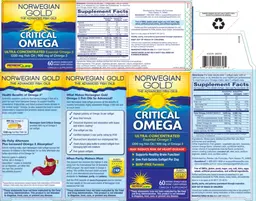 Label for Norwegian Gold Critical Omega Natural Orange Flavor