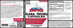 Label for GABA 750 mg Capsules