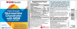 Label for Triple Strength Glucosamine Chondroitin With MSM