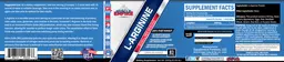 Label for L-Arginine 3000 mg Unflavored