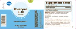 Label for Coenzyme Q-10 100 mg
