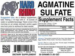 Label for Agmatine Sulfate