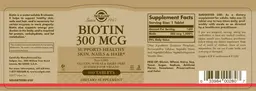 Label for Biotin 300 mcg