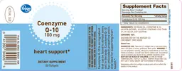 Label for Coenzyme Q-10 100 mg