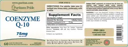 Label for Coenzyme Q-10 75 mg