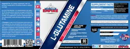 Label for L-Glutamine 5000 mg Unflavored