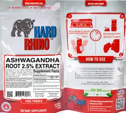Label for Ashwagandha Root 2.5% Extract