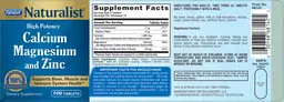 Label for Calcium Magnesium And Zinc