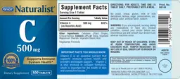 Label for C 500 mg