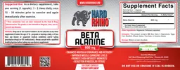 Label for Beta Alanine 800 mg
