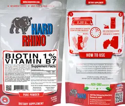 Label for Biotin 1% Vitamin B7