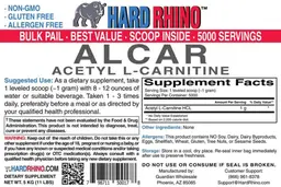 Label for ALCAR Acetyl L-Carnitine