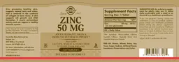 Label for Zinc 50 mg