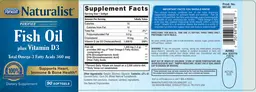 Label for Fish Oil Plus Vitamin D3