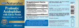 Label for Probiotic Acidophilus With Citrus Pectin