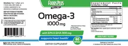 Label for Omega-3 1000 mg