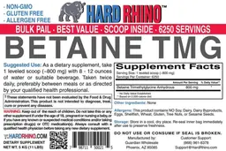 Label for Betaine TMG
