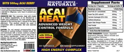 Label for Acai Heat