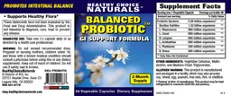 Label for Balanced Probiotic