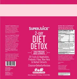 Label for 2-Day Diet Detox Natural Berry Flavor