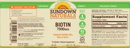 Label for Biotin 7500 mcg