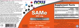 Label for SAMe 200 mg