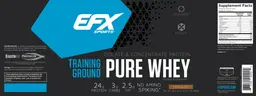 Label for Training Ground Pure Whey Chocolate