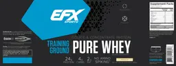 Label for Training Ground Pure Whey Vanilla