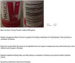 Label for Via Dulce Grapefruit Flavored