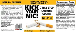 Label for Kick Your Nic! 7-Day Stop Smoking System Step B