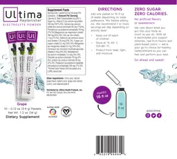 Label for Ultima Replenisher Grape